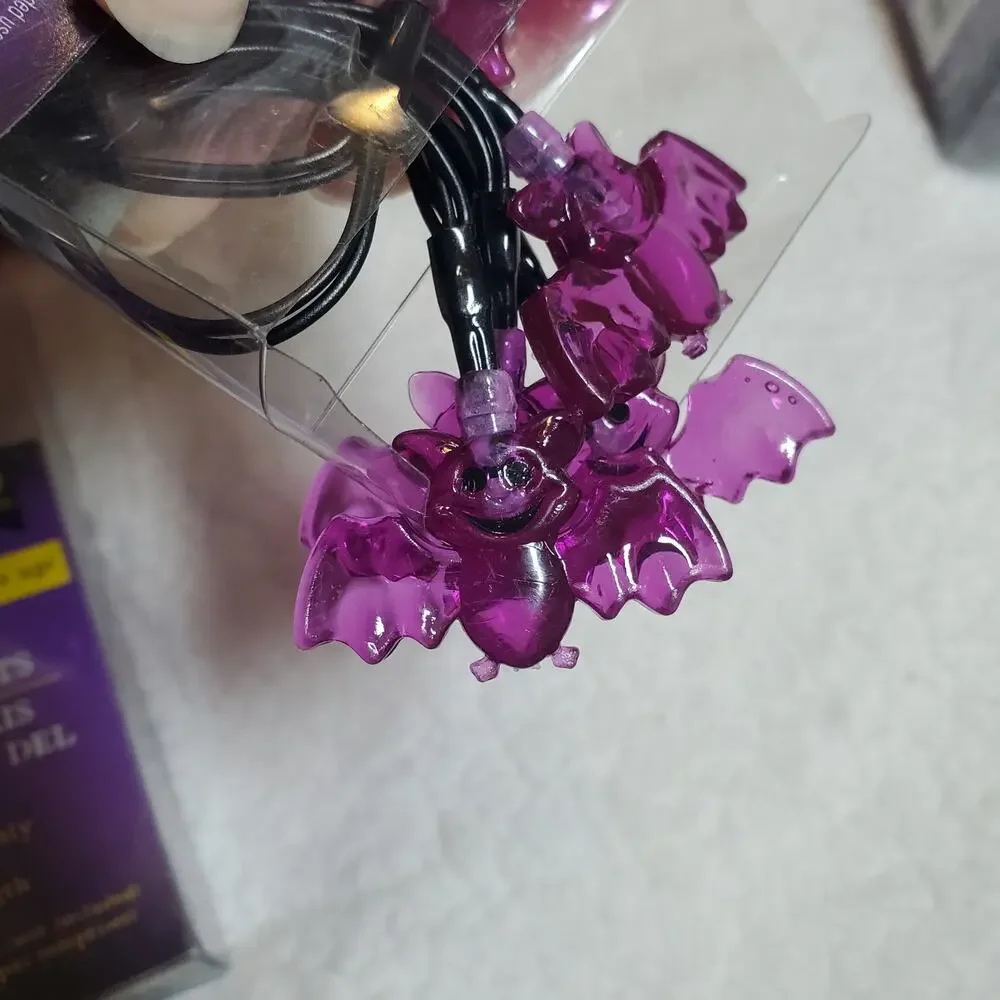 Halloween String Light Bundle Pumpkins Bats Skulls LED NEW Lighting Decor